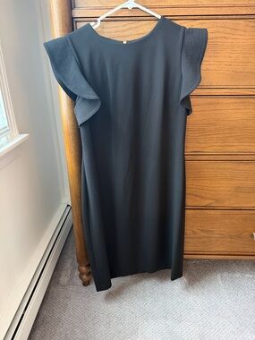 Calvin Klein Black Flutter Sleeve Dress - sz 14